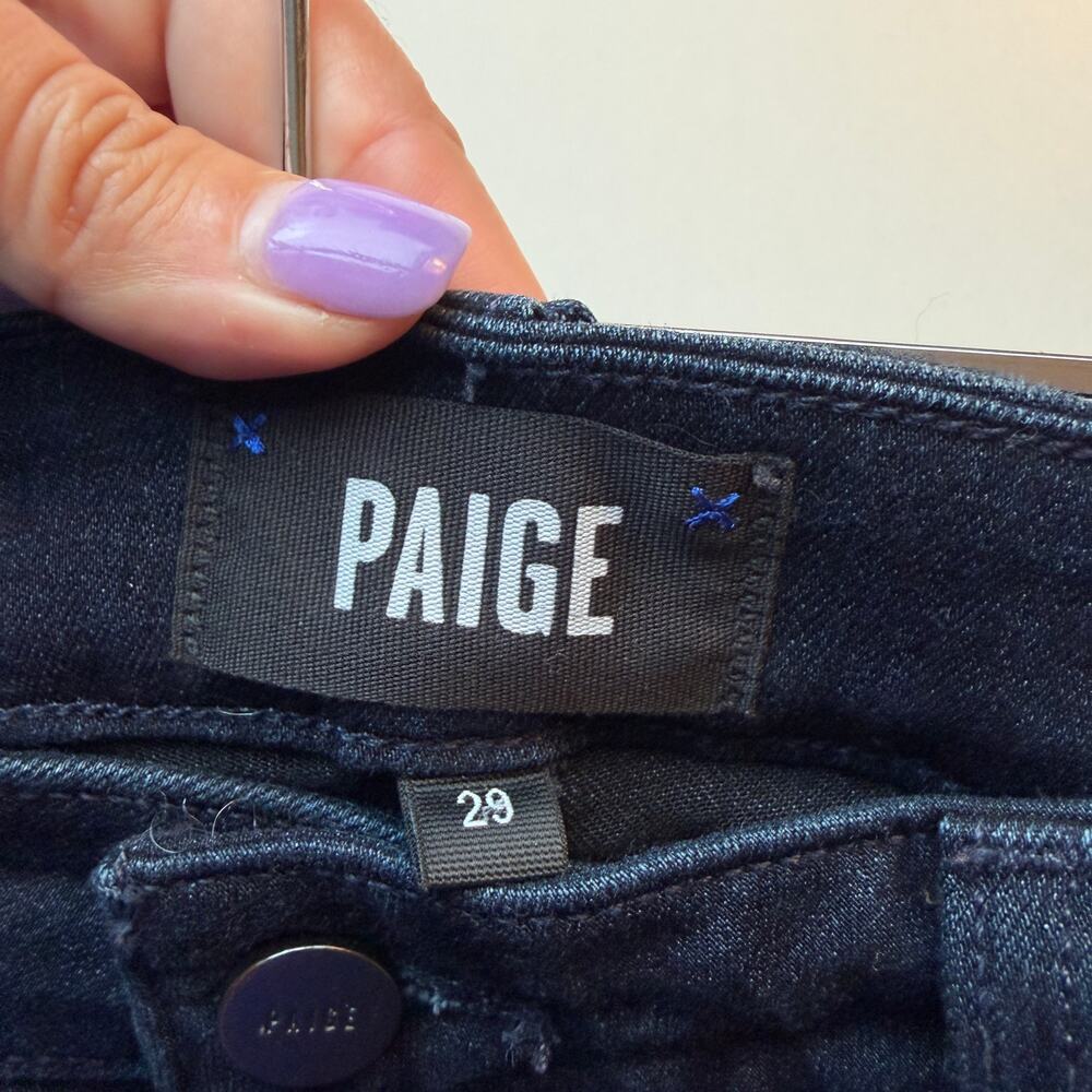PAIGE Manhattan Bootcut Jeans in Kolbie Dark Wash Size 29 - Picture 4 of 6